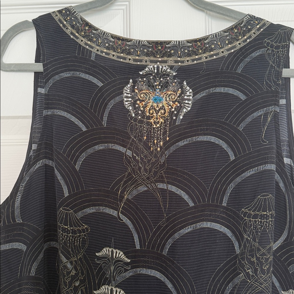 Camilla Elegant Black and Gold Top - Picture 8 of 10
